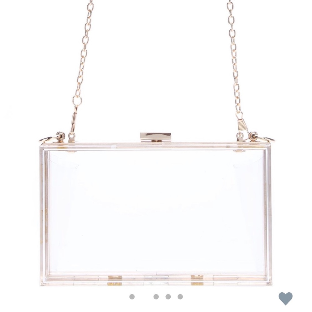 Clear chained handbag
